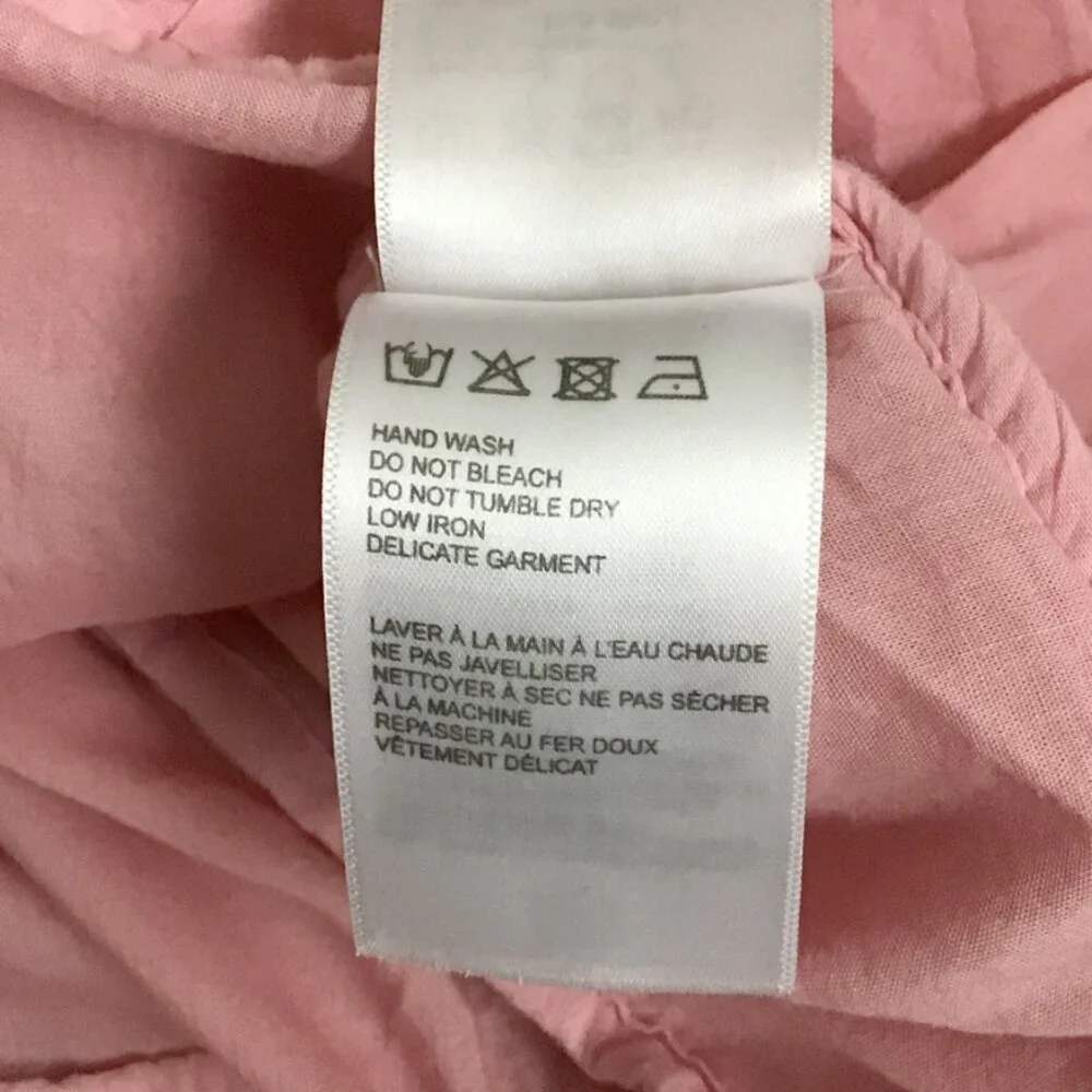 FARM Rio Blush Pink Puff Sleeve V-Neck Blouse